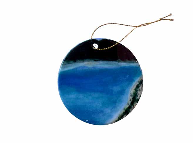rear of Magens Bay Virgin Islands Christmas Ornament St Thomas Beach