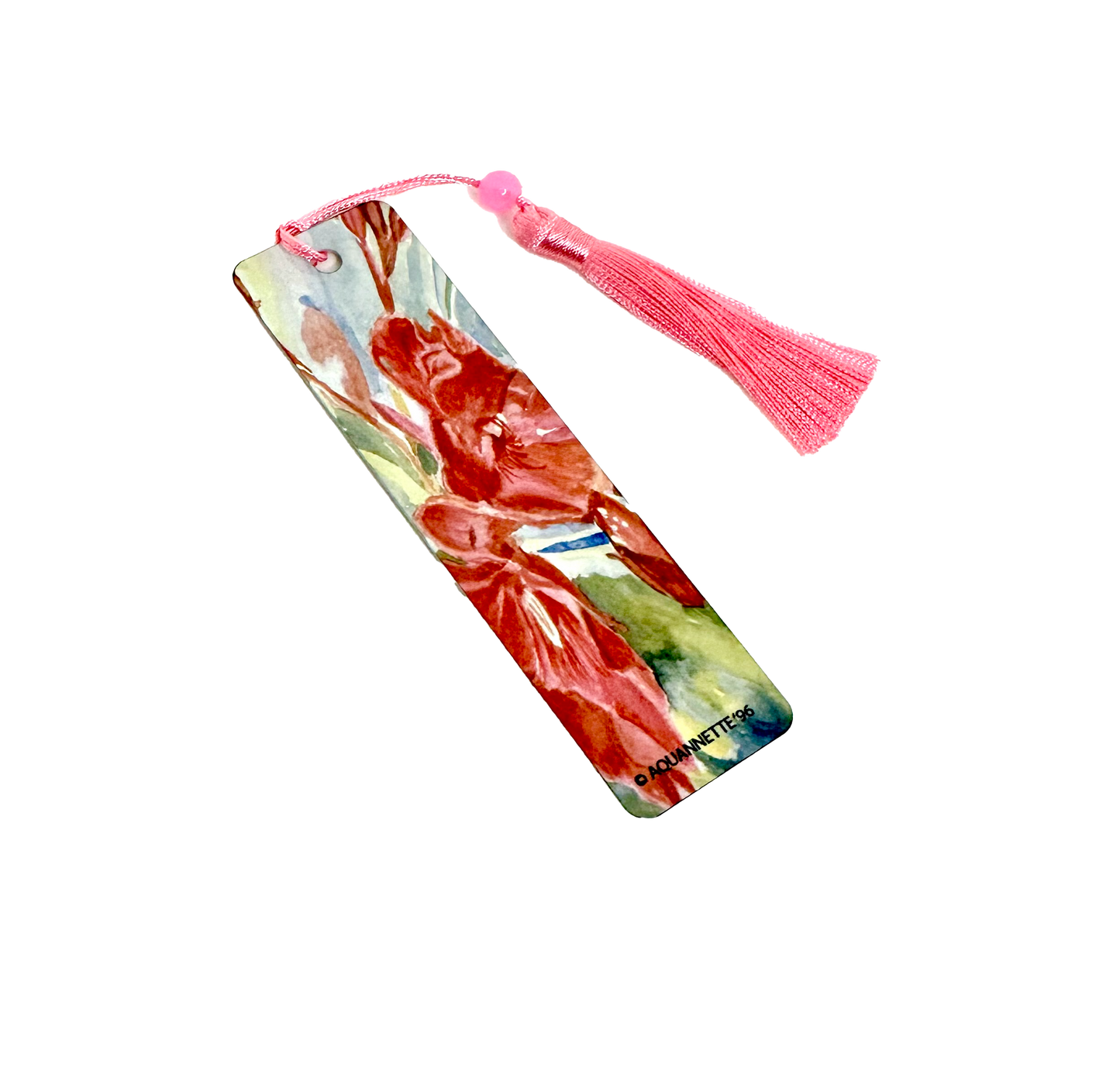 red oleander flower bookmark