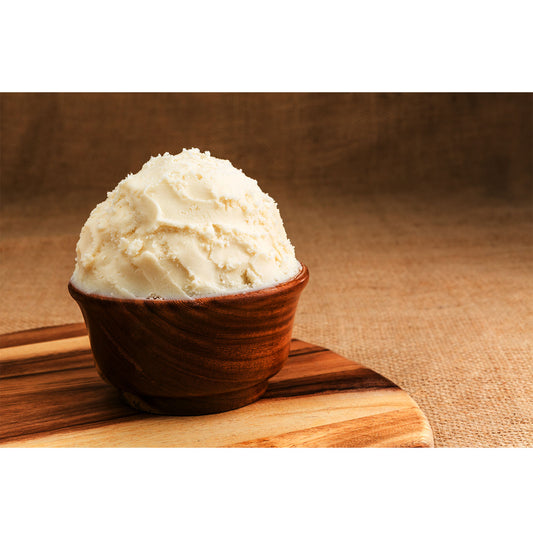 Bowl of raw unrefined shea butter