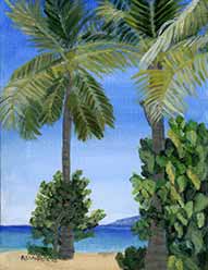 Palm Tree Art Greeting Cards