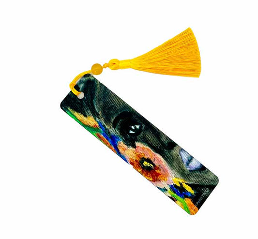 Floral Woman metal bookmark by African American Artist Aquannette Chinnery