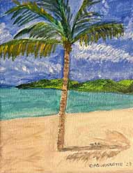 Palm Tree Art Greeting Cards