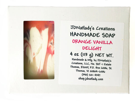 Orange creamsicle handmade soap at JDNatlady's Creations
